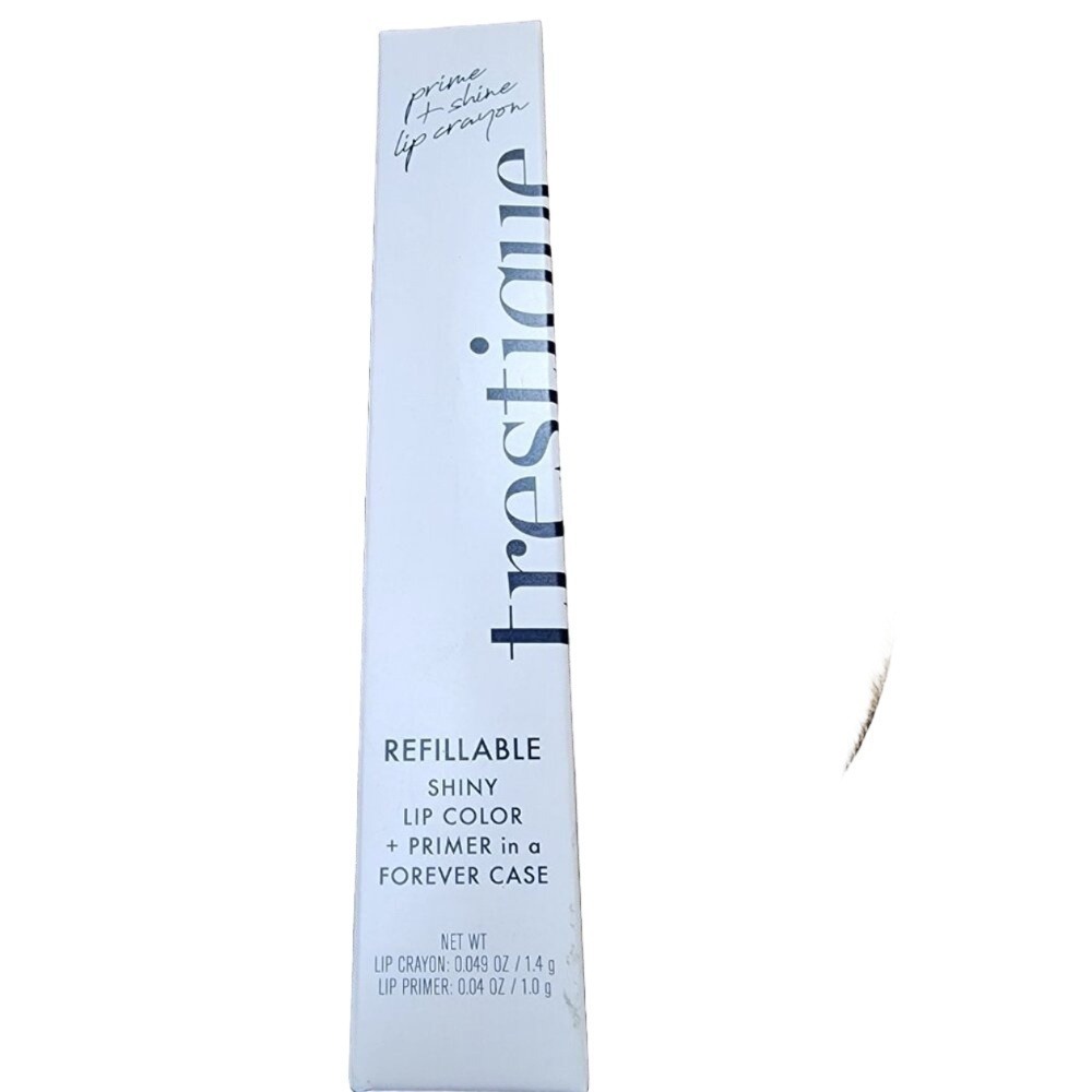 Trestique Prime + Shine Lip Crayon Primer Pink Sands Refillable Case NIB